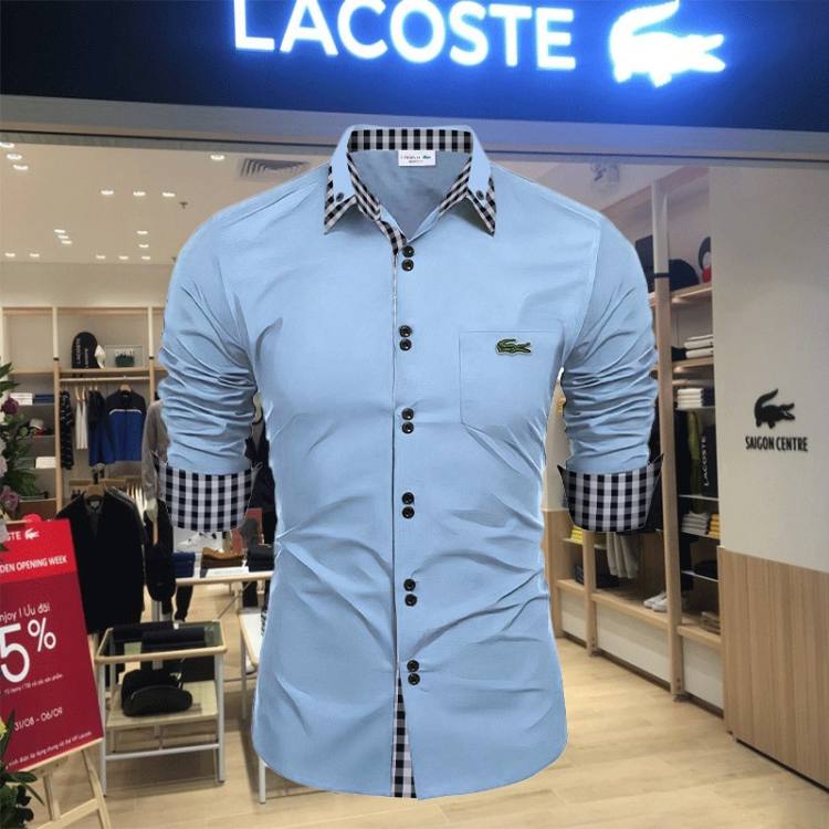 Camicia LC Elegante con Dettagli a Quadri