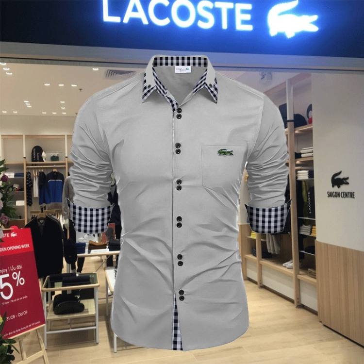 Camicia LC Elegante con Dettagli a Quadri